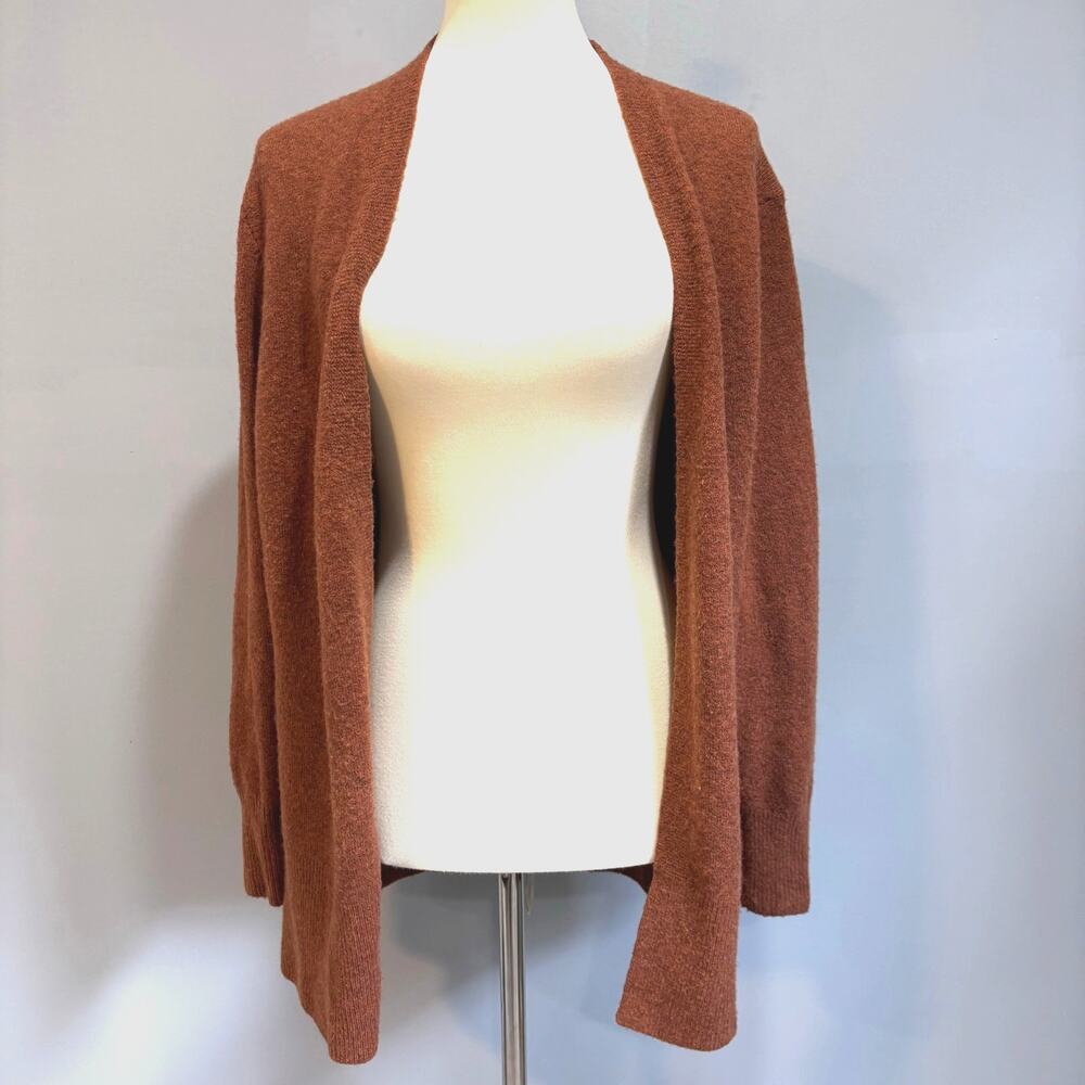 Madewell Cozy Walker Cardigan Merino Wool Alpaca Blend Rust Brown Size Small